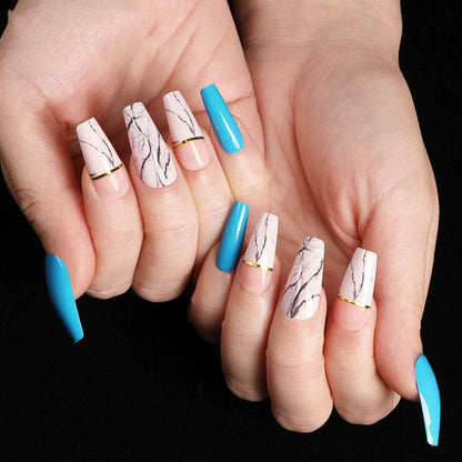 Wearing Nails Elegant Ballet Style Nail Art Kit - 24 Premium Fake Nails - Buy Center