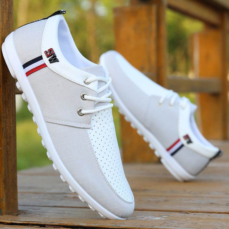 Buycenter Men's Summer Canvas Shoes - Breathable, Deodorant, Lace-Up - Buy Center