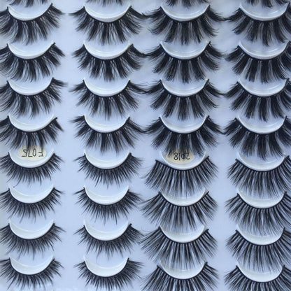 20 Pairs of Handmade Three-Dimensional False Eyelashes - Luxurious Styles - Buy Center