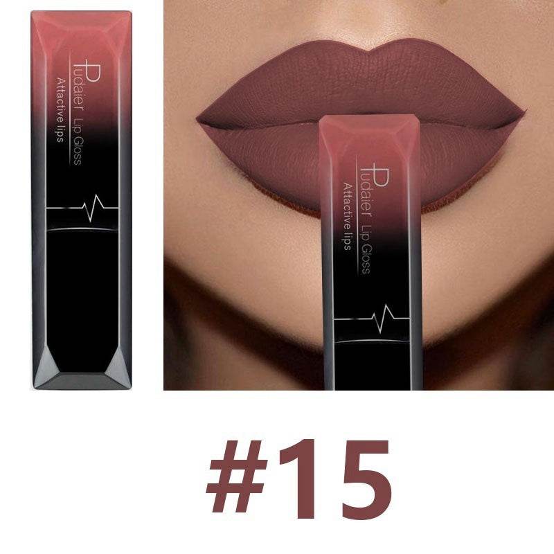 Makeup Matte Lip Gloss Lipstick - Long-Lasting, Waterproof, 21 Colors - Buy Center