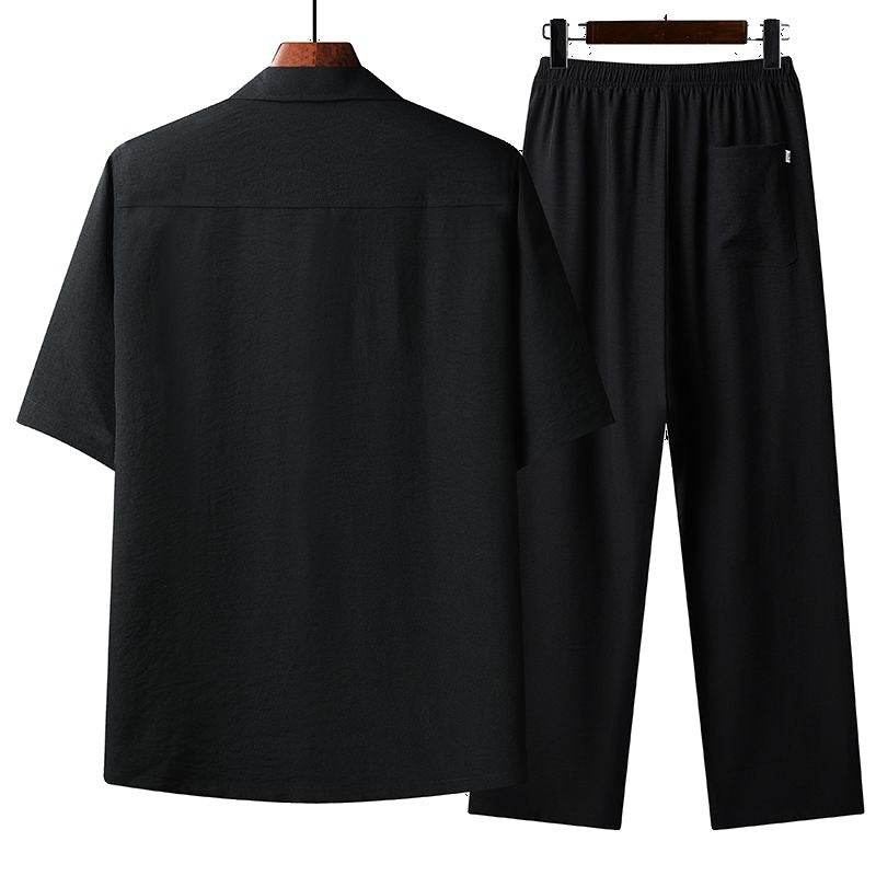 Summer Ice Cotton Pajama Set - Comfortable Short-Sleeves for Warm Nights - Buy Center