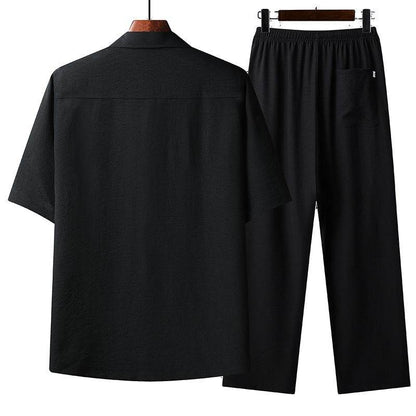 Summer Ice Cotton Pajama Set - Comfortable Short-Sleeves for Warm Nights - Buy Center