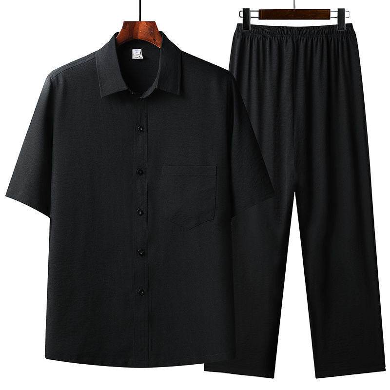 Summer Ice Cotton Pajama Set - Comfortable Short-Sleeves for Warm Nights - Buy Center