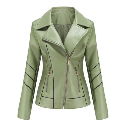 Buycenter Women's PU Leather Short Jacket - Spring & Autumn Wear - Buy Center