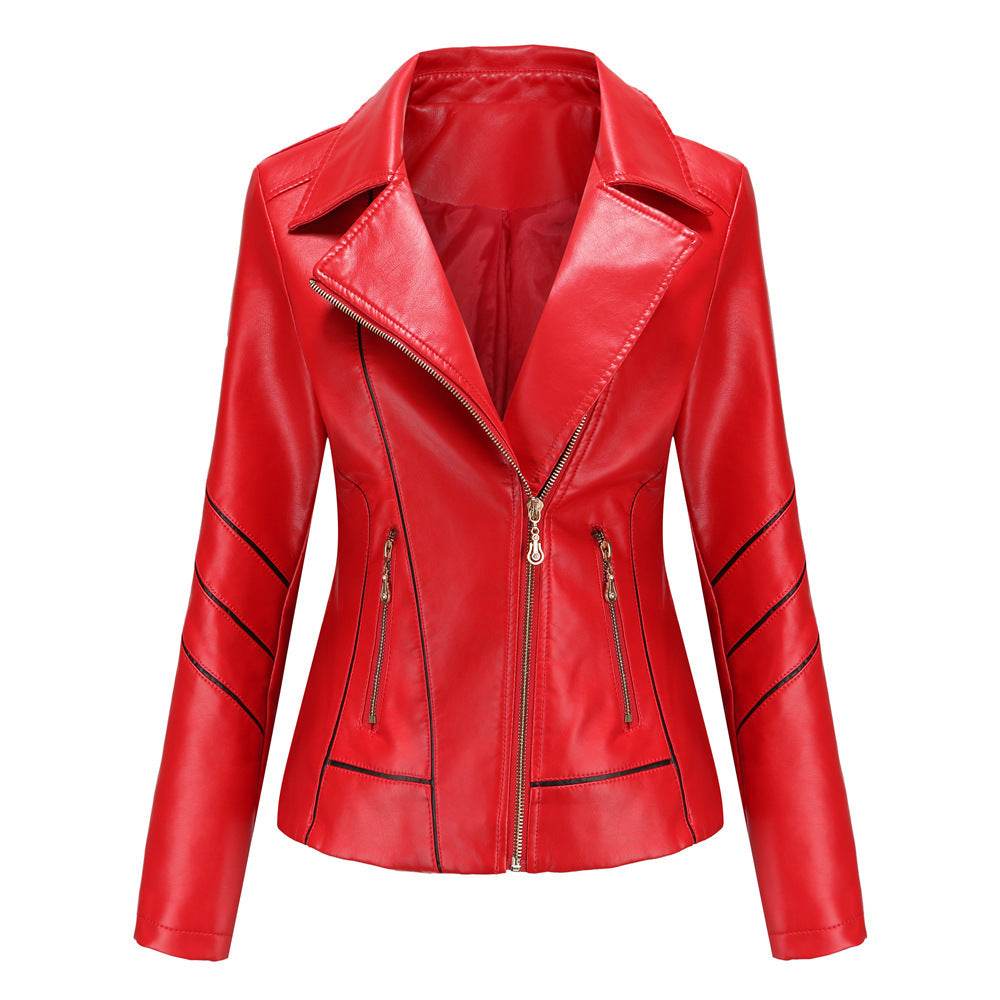Buycenter Women's PU Leather Short Jacket - Spring & Autumn Wear - Buy Center