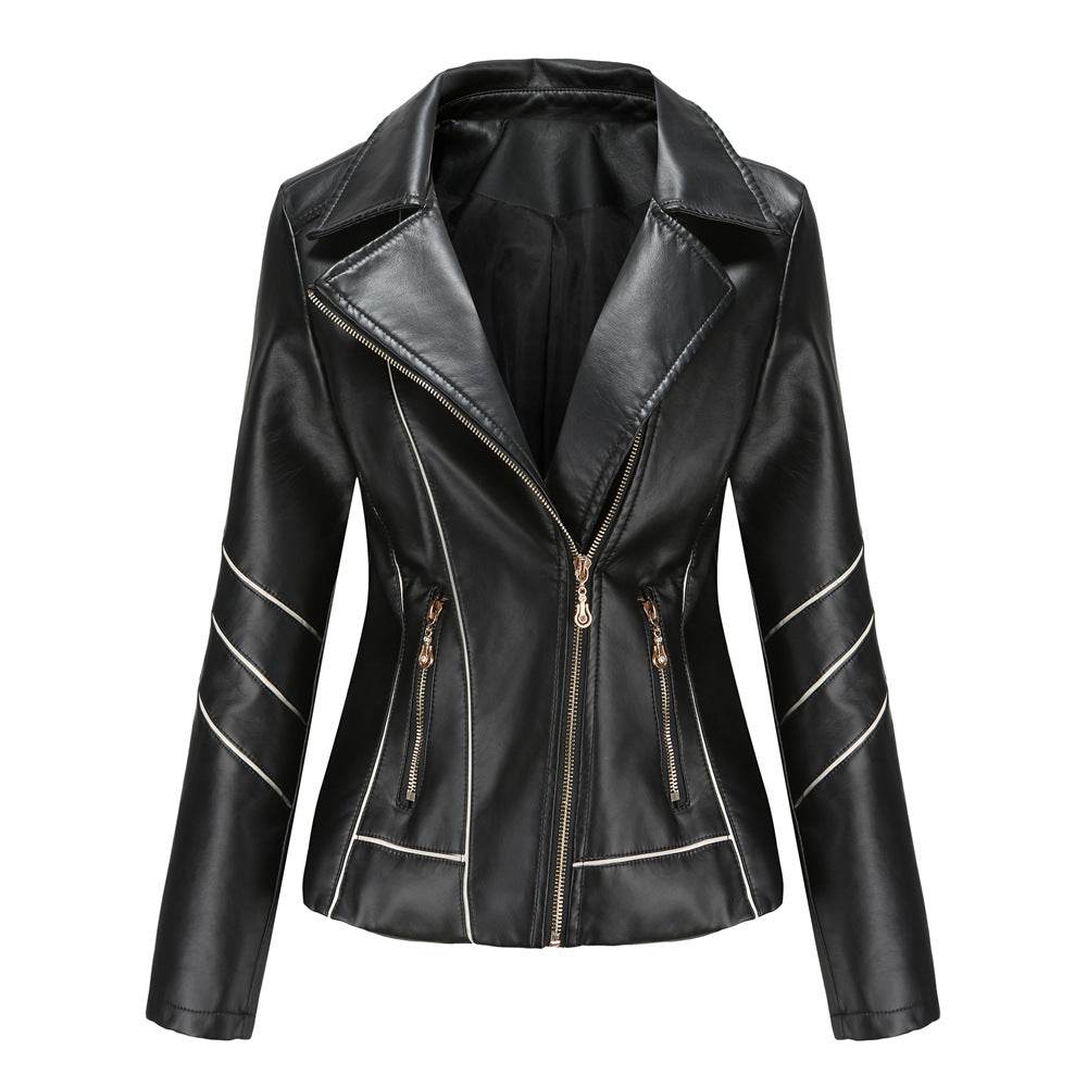 Buycenter Women's PU Leather Short Jacket - Spring & Autumn Wear - Buy Center
