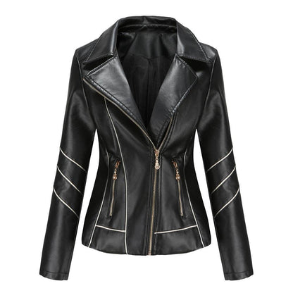 Buycenter Women's PU Leather Short Jacket - Spring & Autumn Wear - Buy Center