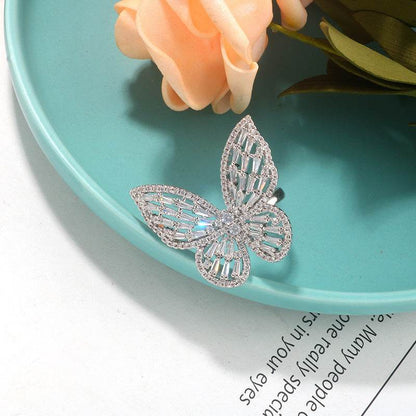 Shuohuang Butterfly Ring - Elegant Index Finger Jewelry for 2025 Trends - Buy Center