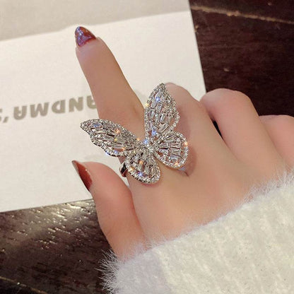 Shuohuang Butterfly Ring - Elegant Index Finger Jewelry for 2025 Trends - Buy Center