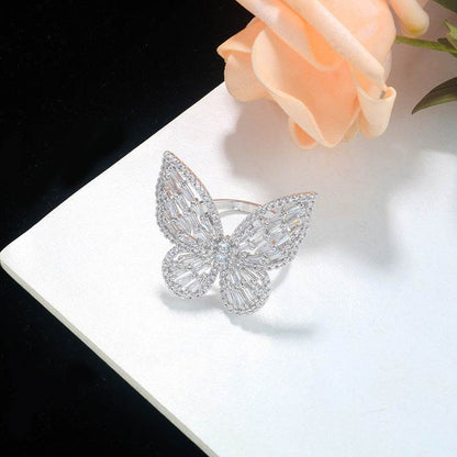 Shuohuang Butterfly Ring - Elegant Index Finger Jewelry for 2025 Trends - Buy Center