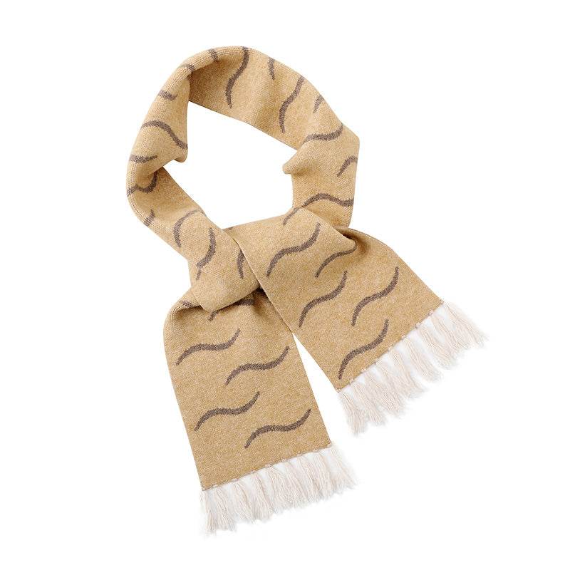 Corn Ginger Zebra Thick Scarf - Stylish Cotton Accessory for Any Season - Buy Center