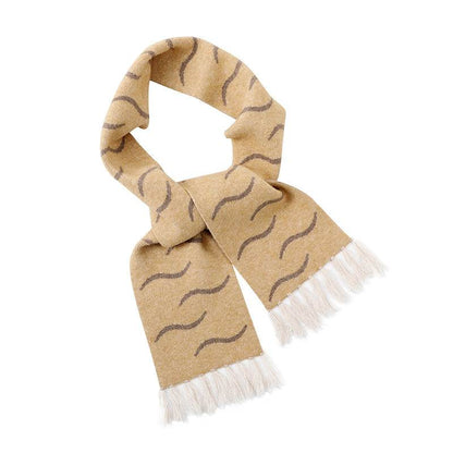 Corn Ginger Zebra Thick Scarf - Stylish Cotton Accessory for Any Season - Buy Center