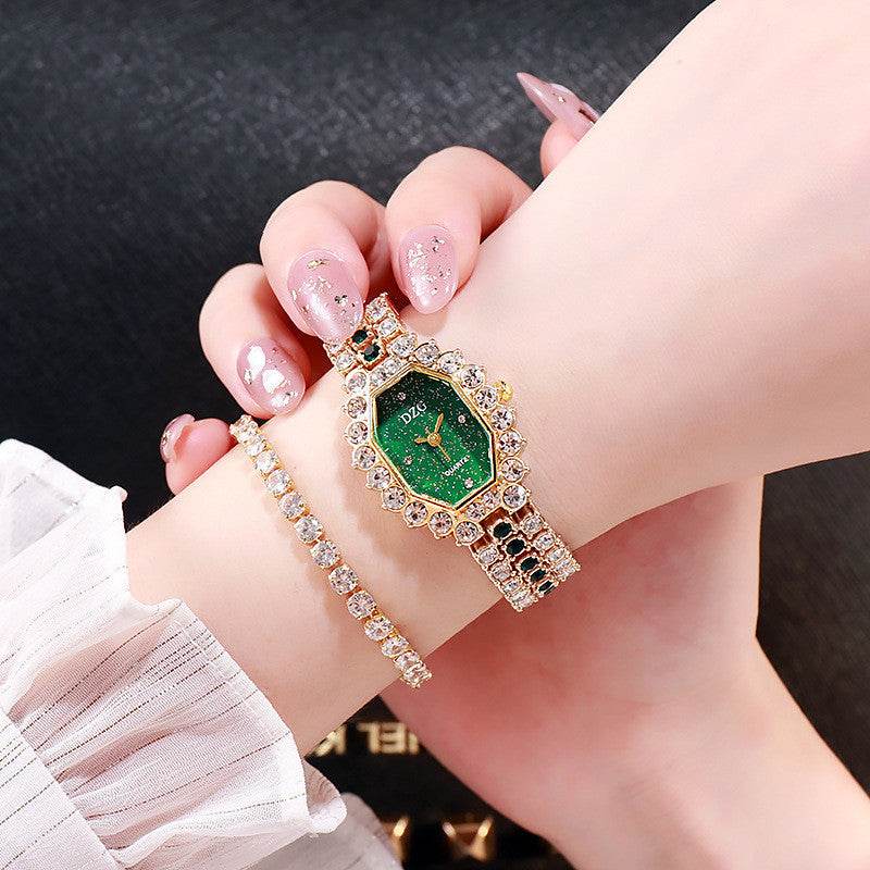 Square Diamond Bracelet Watch for Women - Casual Starry Sky Design - Buy Center