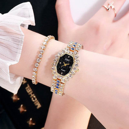 Square Diamond Bracelet Watch for Women - Casual Starry Sky Design - Buy Center