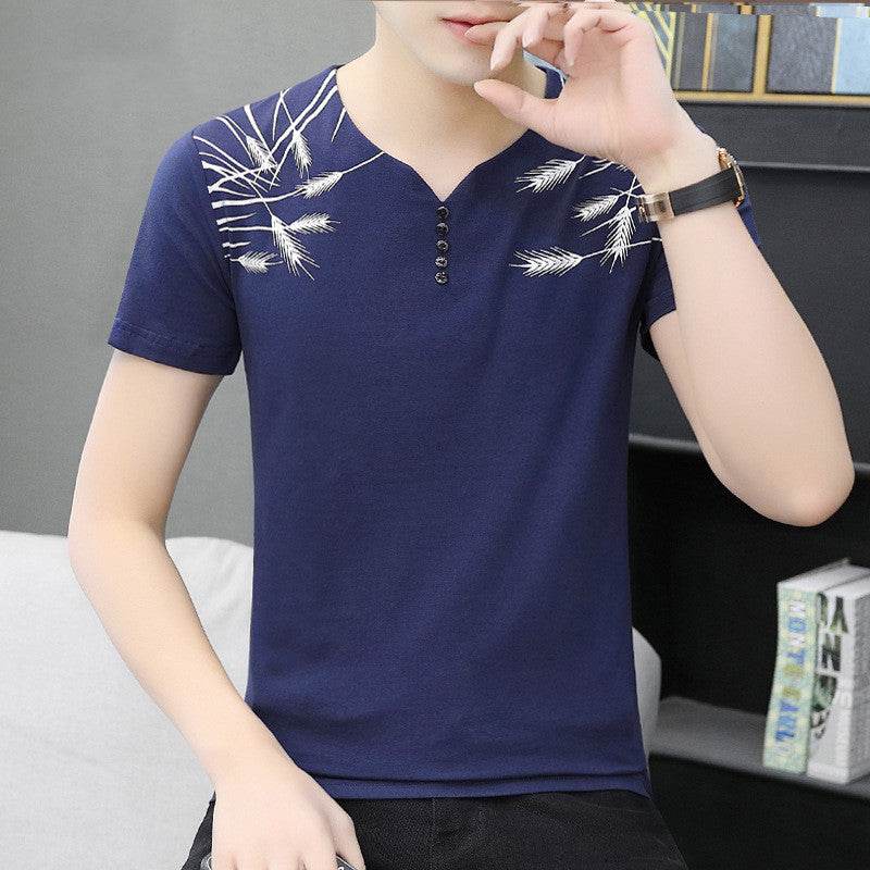 Chao Brand Men's Casual Cotton T-Shirt - Trendy Geometric Sports Top - Buy Center