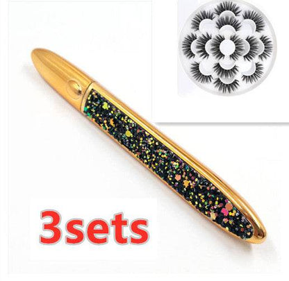 Multicolor Self-Adhesive Eyeliner False Eyelashes - Easy Application & Versatile Styles - Buy Center