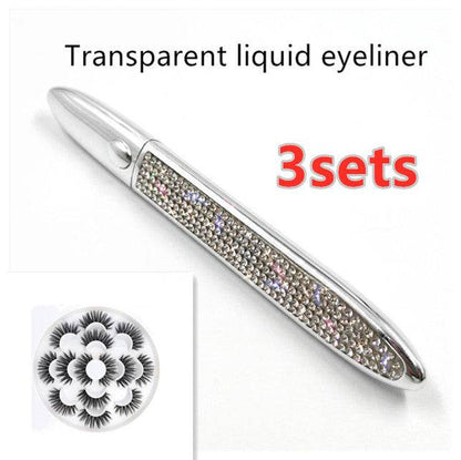 Multicolor Self-Adhesive Eyeliner False Eyelashes - Easy Application & Versatile Styles - Buy Center