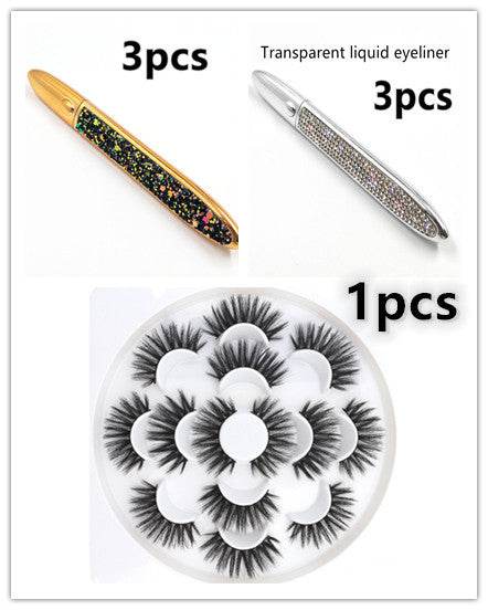 Multicolor Self-Adhesive Eyeliner False Eyelashes - Easy Application & Versatile Styles - Buy Center