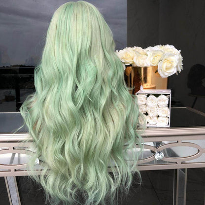 Green Mid-Length Curly Synthetic Wig - Stylish & Lightweight for Women - Buy Center