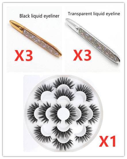 Multicolor Self-Adhesive Eyeliner False Eyelashes - Easy Application & Versatile Styles - Buy Center