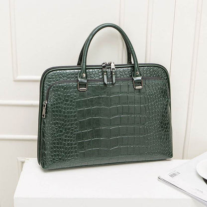 Stylish Cowhide Briefcase - Large Capacity Women's Business Handbag 2025 - Buy Center