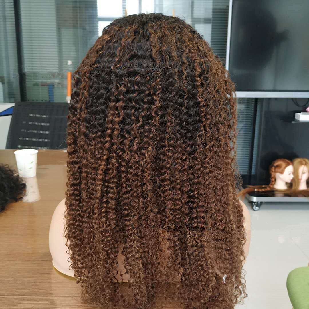 10A Ombre Kinky Curly Lace Front Wig - T1B 30 Voluminous Style - Buy Center