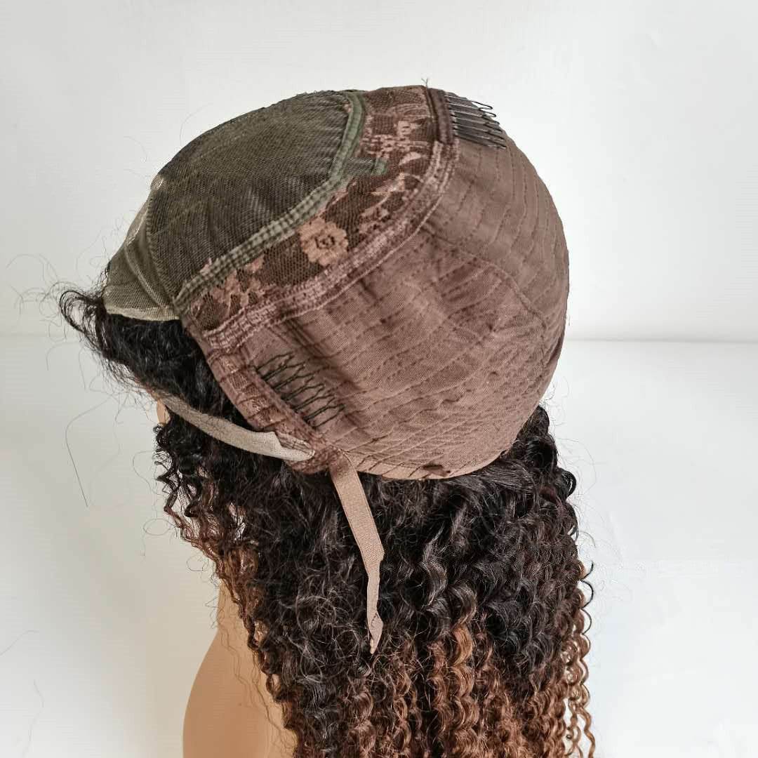 10A Ombre Kinky Curly Lace Front Wig - T1B 30 Voluminous Style - Buy Center