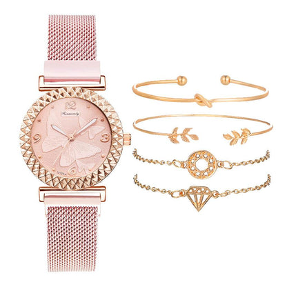 Elegant Butterfly Watch & Bracelet Set - Chic Quartz for Women - Buy Center
