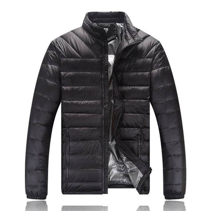 Buycenter Men's Light Down Jacket - Warm Stand Collar Winter Style - Buy Center