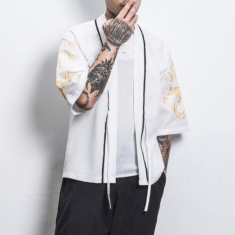 Buycenter 3/4 Sleeve Hanfu Thin Coat - Stylish Cotton Blended Design - Buy Center