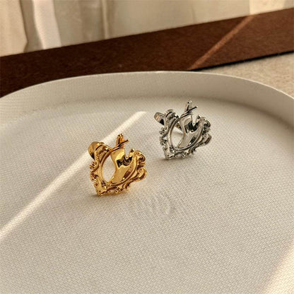 Ins Cold Wind Irregular Palm Ring - Real Gold Plated Alloy Design - Buy Center