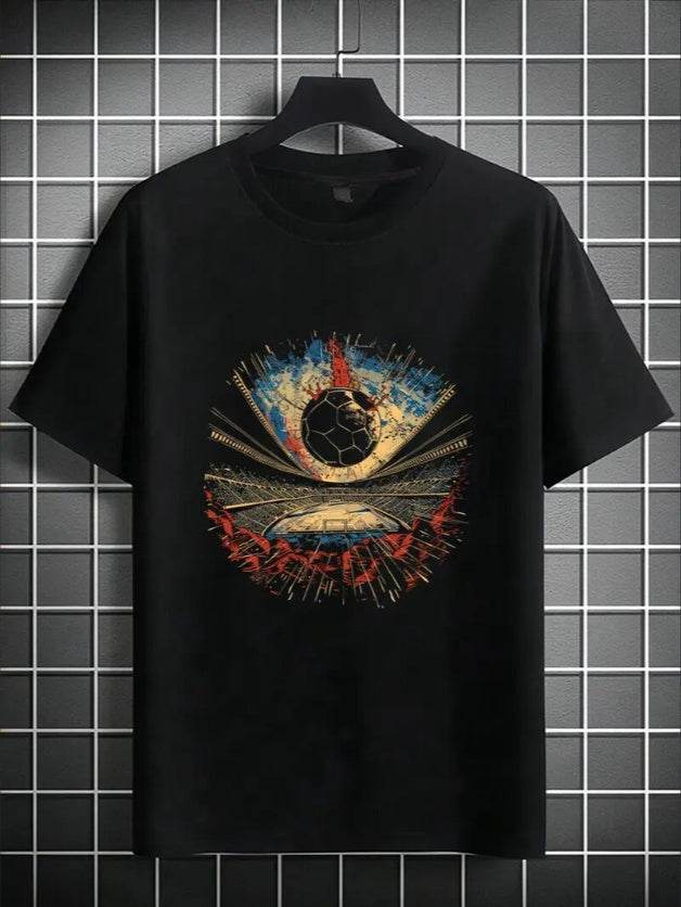 Buycenter Men's Printed Short Sleeve T-Shirt - Stylish & Comfortable Fit - Buy Center