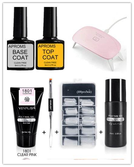 Venalisa Poly Nail Gel Kit - Flawless Nail Extensions at Home or Salon - Buy Center