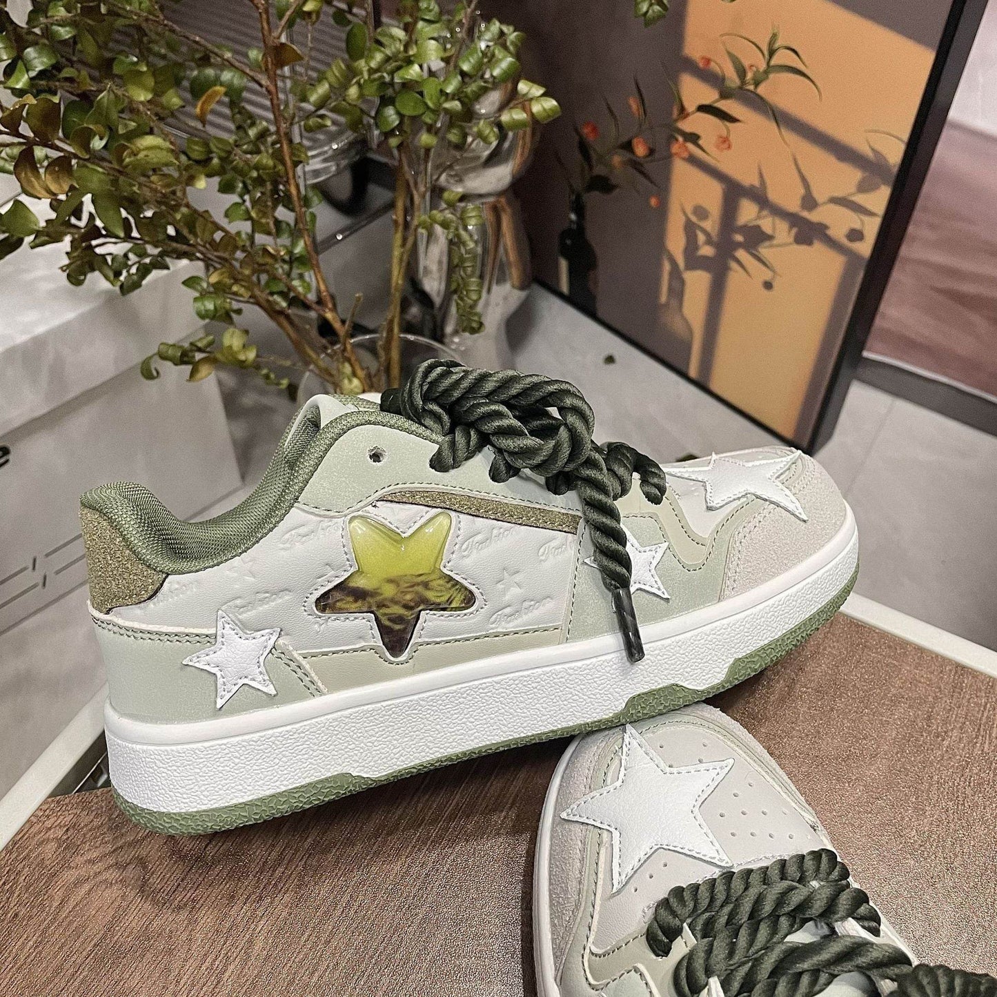 Casual Contrast Color White Shoes - Stylish Vulcanize Footwear 2025 - Buy Center