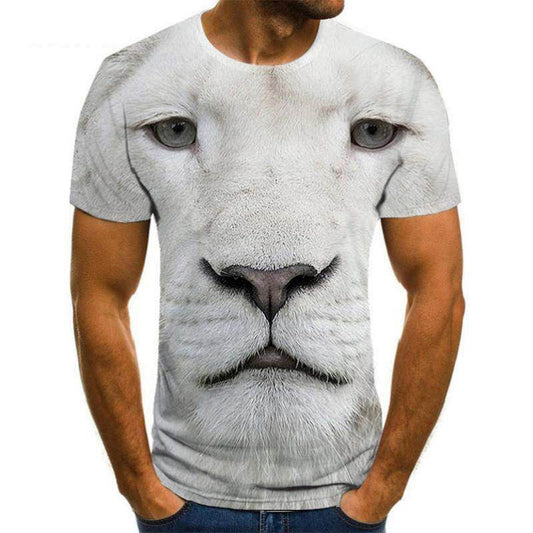 Men's 3D Animal Print T-Shirt - Casual Short Sleeve Fashion 2025 - Buy Center