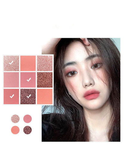 Charming 9-Color Eyeshadow Palette - Matte & Shimmer Shades for 2025 - Buy Center