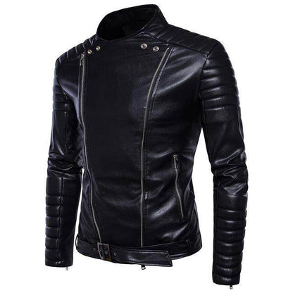 Stylish PU Leather Motorcycle Jacket - Durable Comfort & Trendy Design - Buy Center