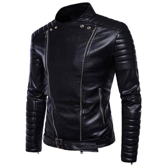 Stylish PU Leather Motorcycle Jacket - Durable Comfort & Trendy Design - Buy Center