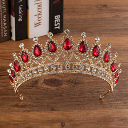 Elegant Bridal Crown with Matching Jewelry - Alloy Diamond Headdress - Buy Center