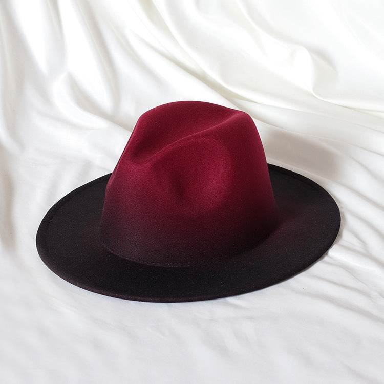 Buycenter Gradient Color Flat Brim Jazz Top Hat - Stylish Conical Design - Buy Center