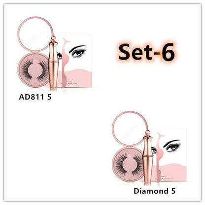 Natural Magnetic Eyeliner & False Eyelashes Set - Easy, No Glue Application - Buy Center