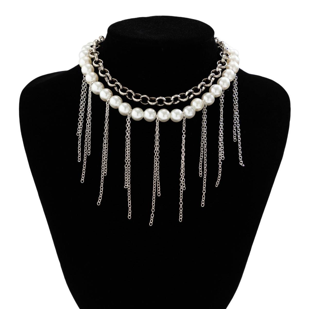 Pearl Tassel Double Layer Necklace - Elegant Women’s Jewelry 2025 - Buy Center