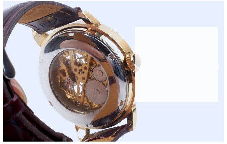 Buy Center Hollow Mechanical Watch - Luminous Display & Waterproof Design - Buy Center
