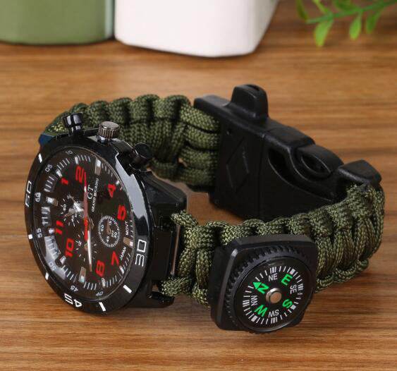 6-in-1 Adjustable Paracord Bracelet - Essential Survival Tools & Compass - Buy Center