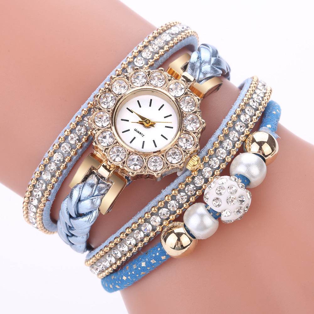 Creative Quartz Watch for Women - Pearl Diamond Design, Casual Elegance - Buy Center