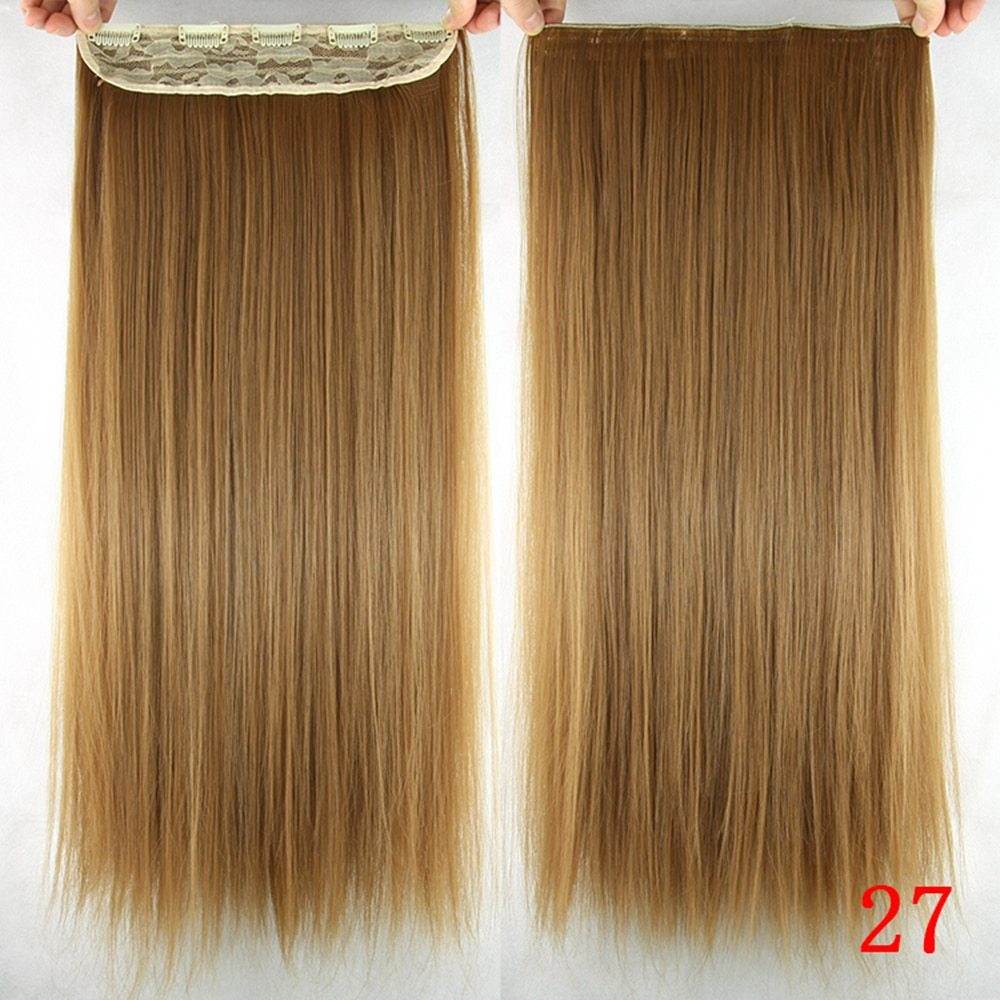 One-Piece Clip-In Hair Wig - 60cm Natural Look, Easy Clip Application - Buy Center