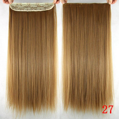 One-Piece Clip-In Hair Wig - 60cm Natural Look, Easy Clip Application - Buy Center