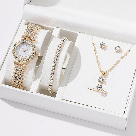 Elegant Women's Alloy Quartz Watch Set - Includes Jewelry: Watch & Accessories - Buy Center