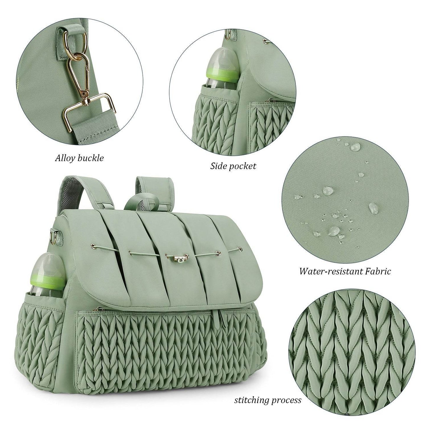 Large Capacity Waterproof Diaper Bag - Insulated Travel Clutch for Moms - Buy Center