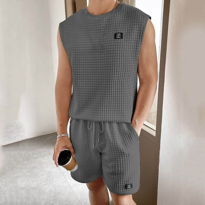 Buycenter Men's Sport Suit Set - Sleeveless Tank Top & Shorts Combo - Buy Center